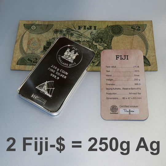 250g Fiji Silber